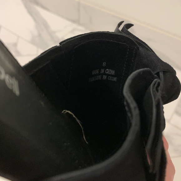 Jeffrey Campbell Black Suede Triple Knotted Mule Size 8 - Picture 5 of 7